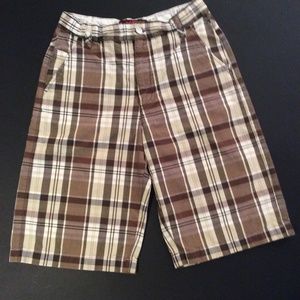 Tony Hawk Brown Plaid Shorts size 14